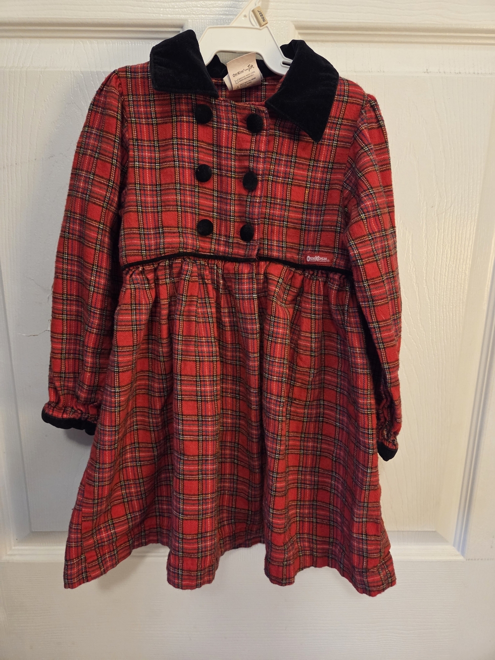Red Plaid Kids Dress with Black Collar - OshKosh B'gosh